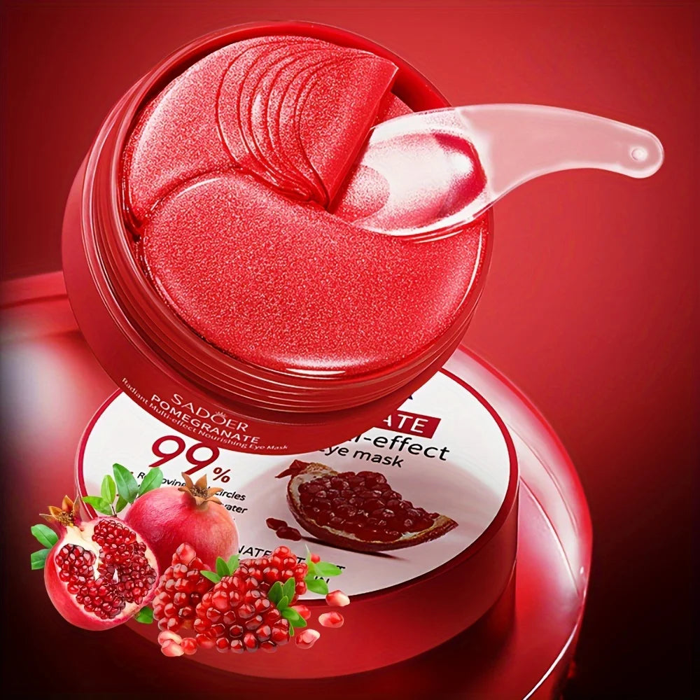 Pomegranate Eye Mask – Nourishing Hydrating Eye Patches 60pcs Eye Treatment Mask Oasis Select