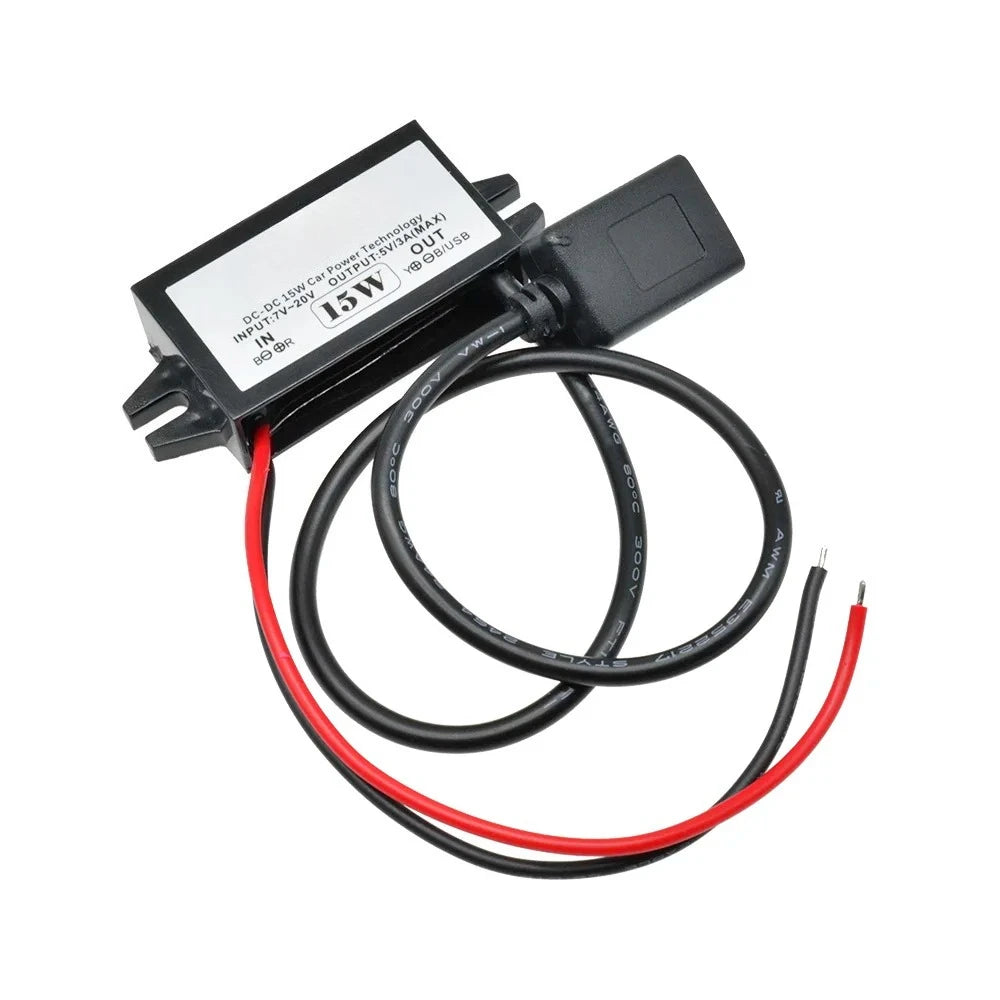 12V to 5V 2A 3A DC-DC Step Down Buck Converter Power Supply Module Mini USB Micro USB Male Female Type-C Adapter 24W 10W 15W Oasis Select UsB female port 12V 24V 5V 3A