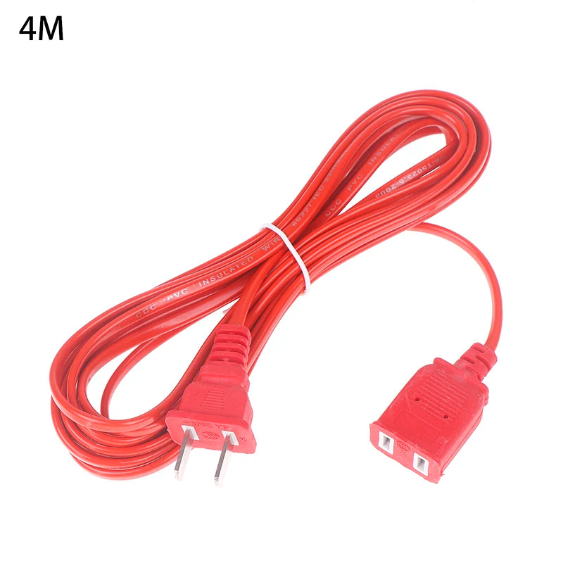 1.5/2/2.5/4.2/4/4.5/6m AC Power Cord Line With ON/OFF Switch Button Cables Wire Two-pin Plug Cable Extension Cords Adapter Oasis Select 2 Red