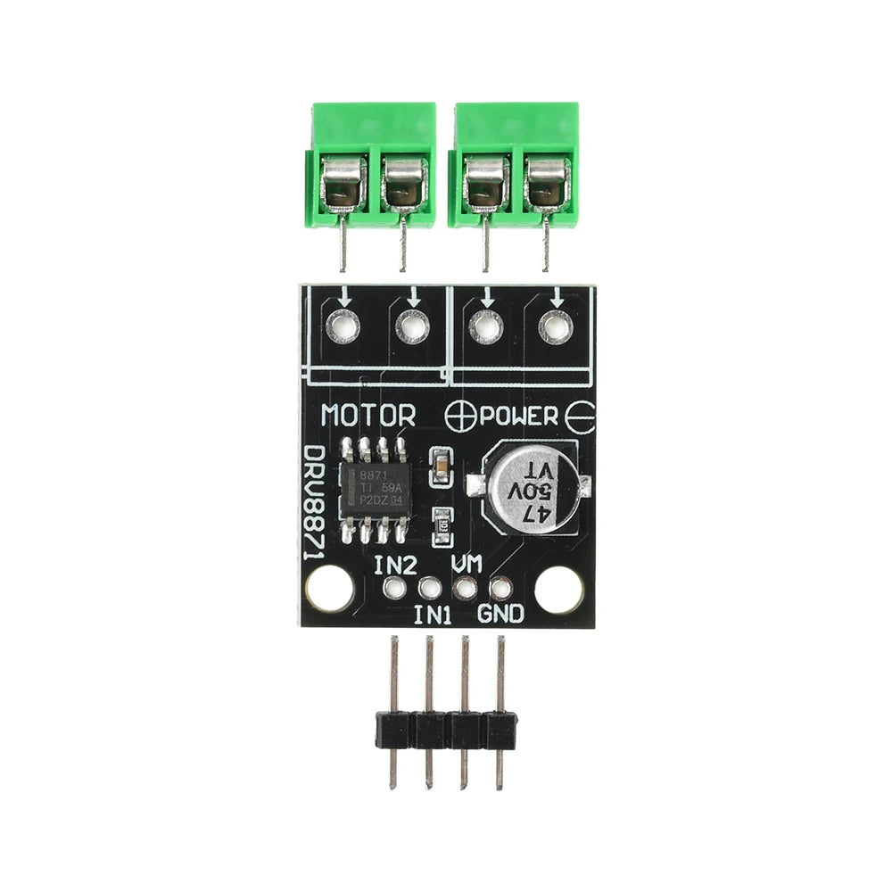 DRV8871 H-Bridge Brushed DC Motor Driver Breakout Board 6.5-45V PWM Control Module with 3.6A Max Internal Current Sense Oasis Select Default Title