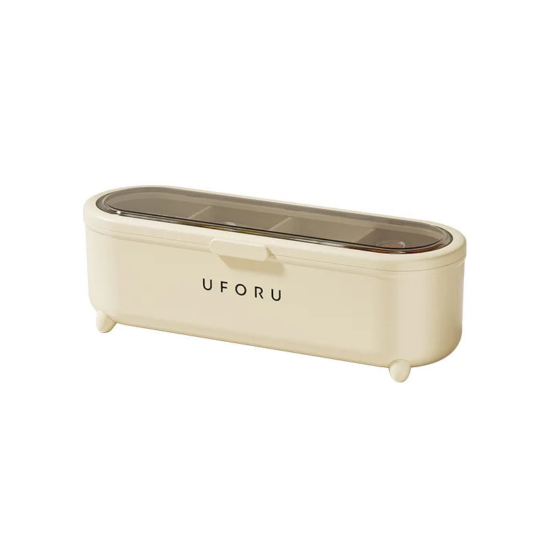 Kitchen for Homeall-in-one Multi-grid Seasoning Box with Spoon Food Grade Salt Seasoning Storage Box Moisture-proof Oasis Select