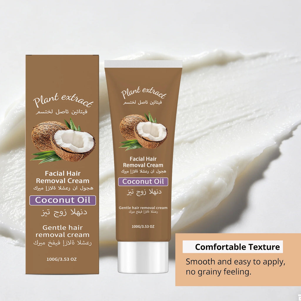 Coconut Hair Removal Cream – Painless Face & Body Depilatory Hair Removal Cream Oasis Select