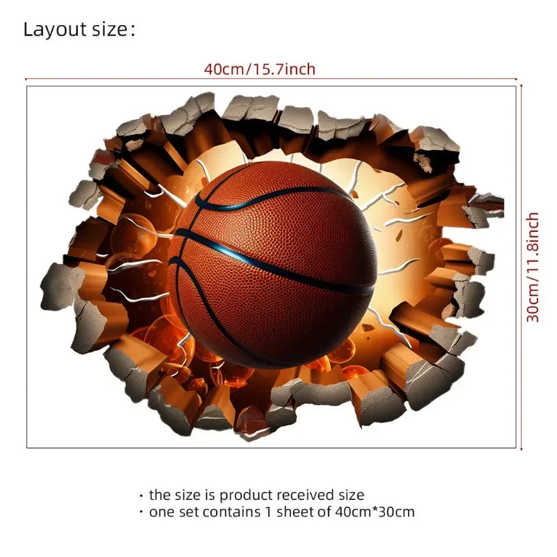 Super Wrist Breaking Wall Ball Sports Wall Stickers Children's Room Bedroom Decoration Stickers Oasis Select