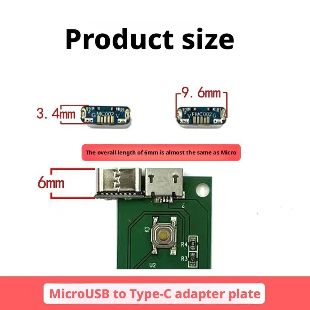 MicroUSB to USB-C Adapter Board – DIY Port Upgrade Module USB Adapter Board Oasis Select