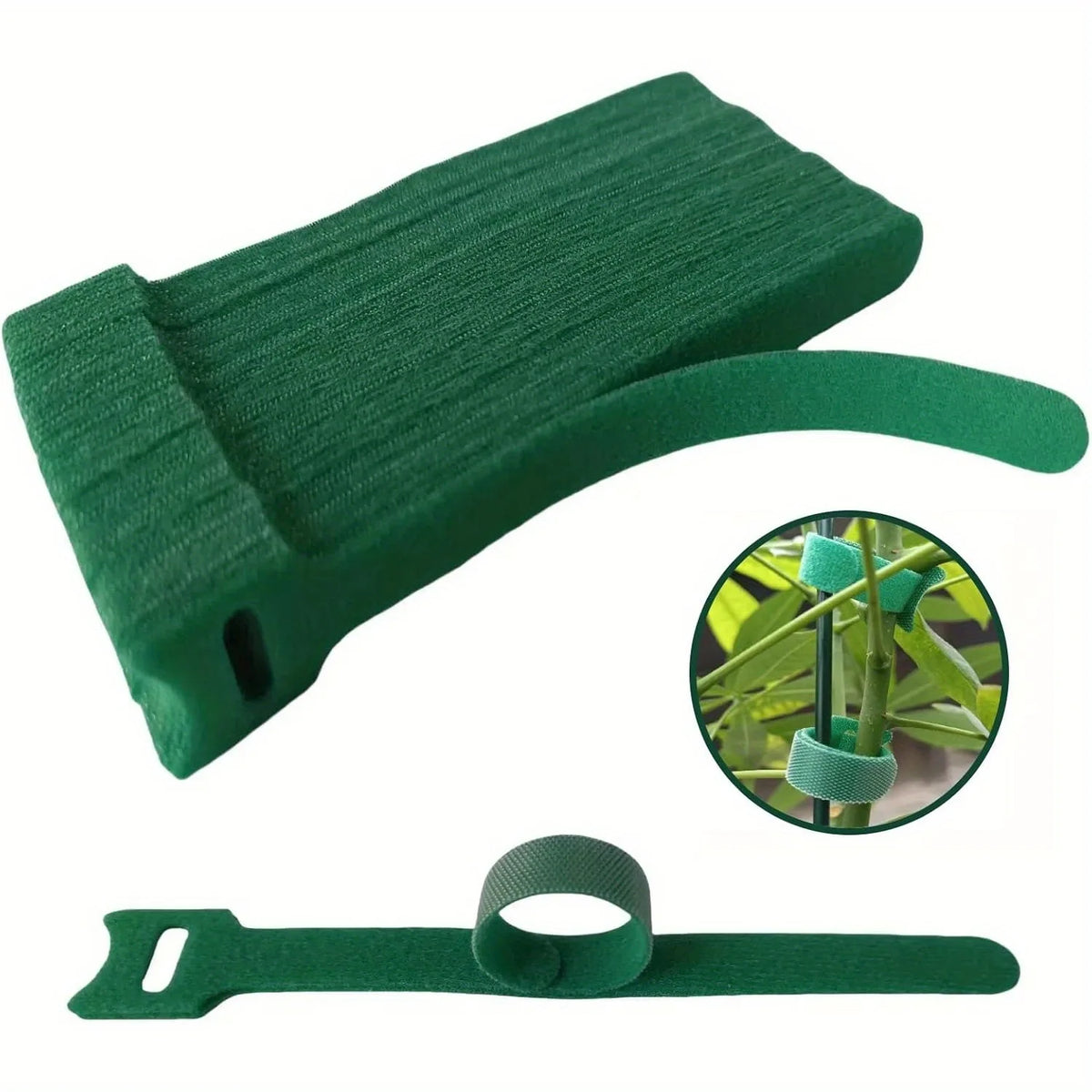 100Pcs Reusable 6 Inch Adjustable Nylon Plant Ties Non-Slip Hook and Loop Fasteners Garden Tape for Climbing Plants Support Oasis Select