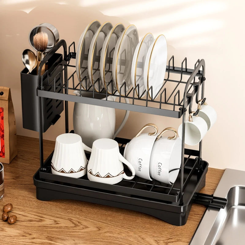 Coffee cup storage rack, mug, water cup rack, dish rack, narrow sink countertop drain rack. Oasis Select