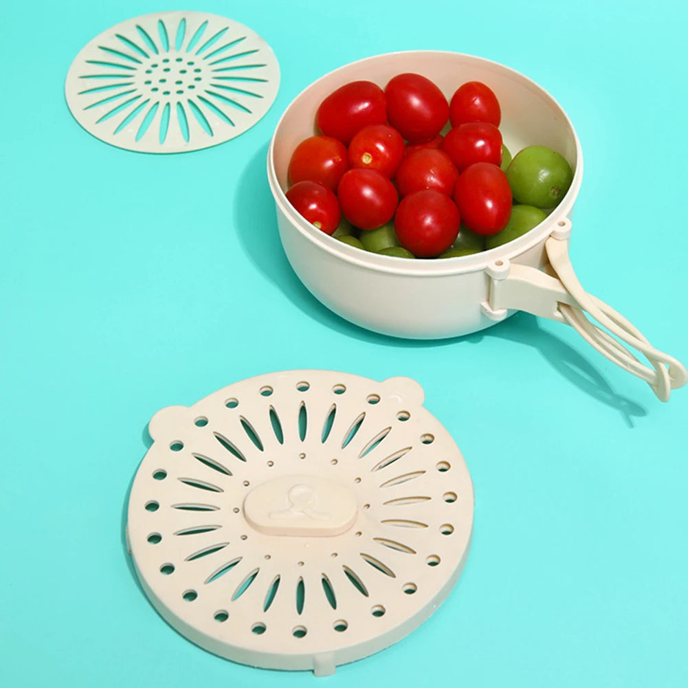 2-in-1 Foldable Fruit Drain Basket & Washing Bowl | BPA-Free