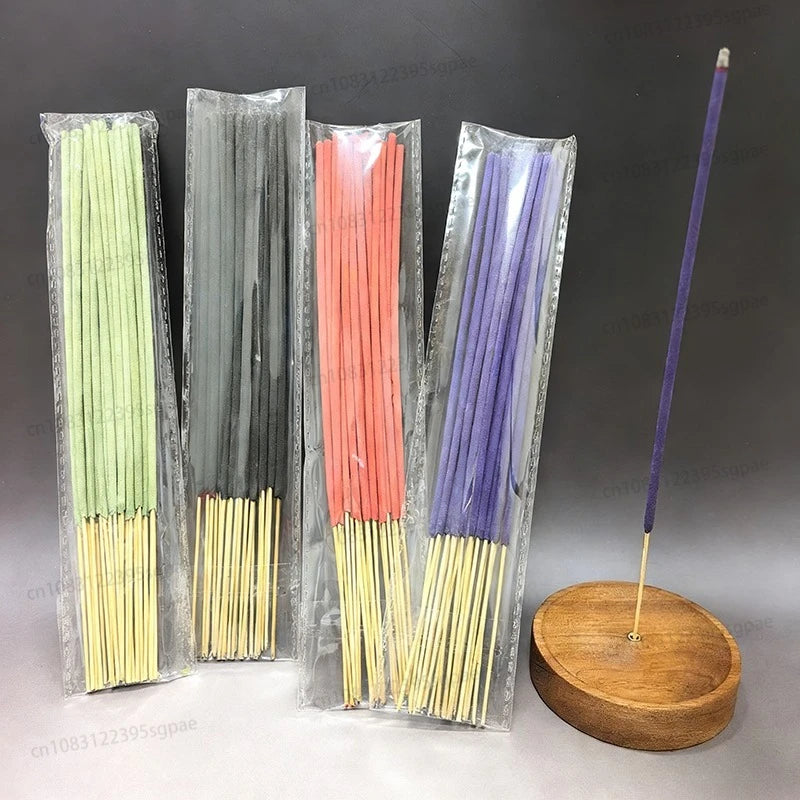 10Packs Handmade Incense Sticks with Wooden Incense Holder,White Sage,Dragon Blood,Cherry Blossom,Lavender for Yoga Meditation Oasis Select