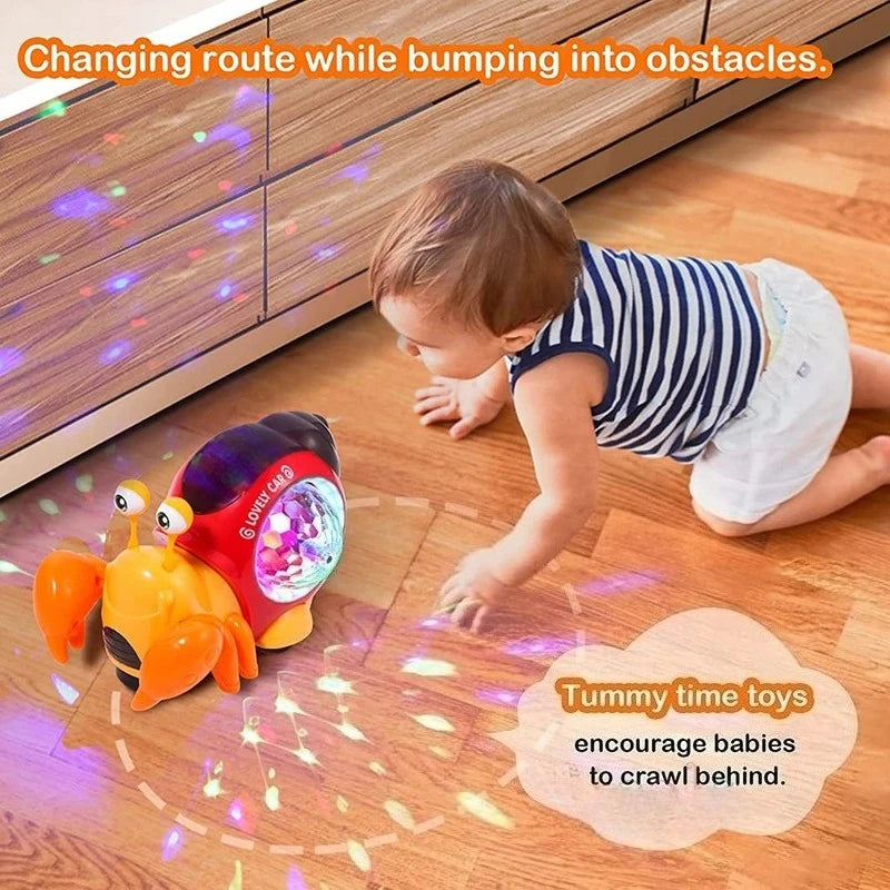 Crawling Crab Baby Toys With Music Light Up Interactive Musical Toys For Baby Dancing Crawling Toys Moving Toddler Toys 0 12 Oasis Select