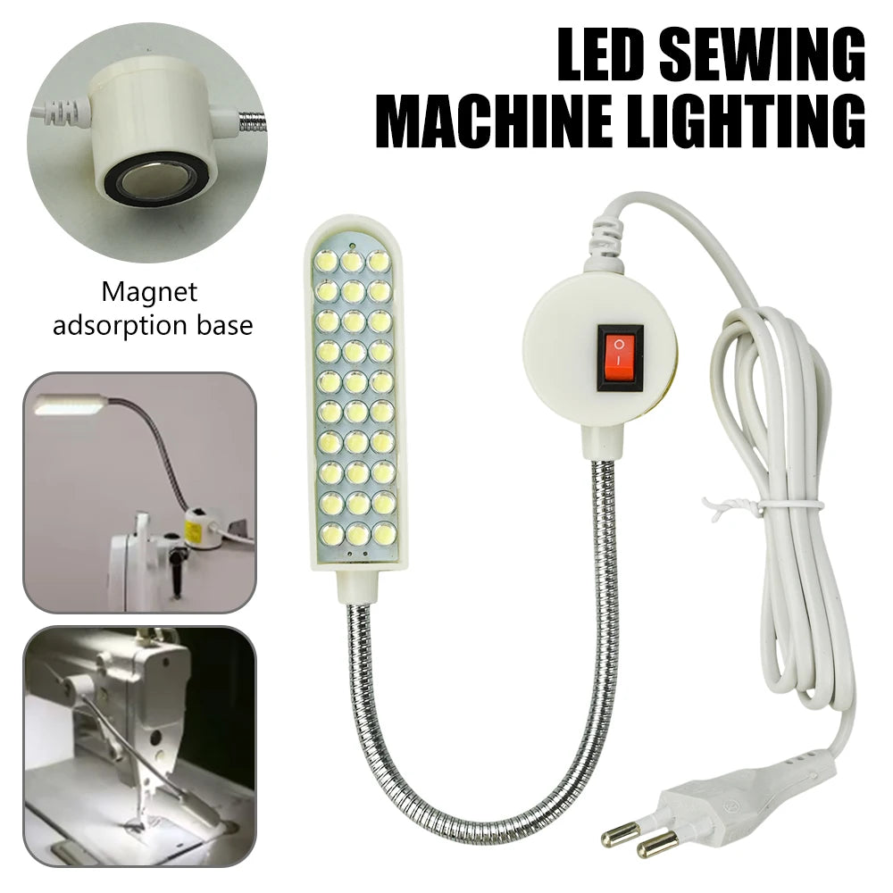 30 LED Sewing Machine Work Light High Lumen Eye Protection Lamp for Home Industrial Sewing Machine Easy Install Lighting Oasis Select