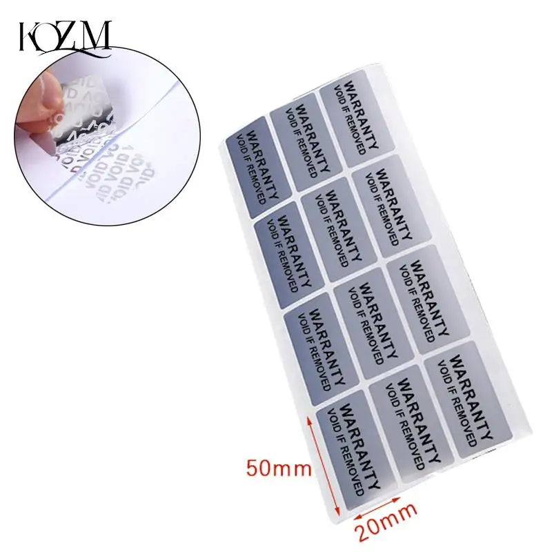 Tamper Proof Void Security Stickers 40×20mm | 100–200 Pack