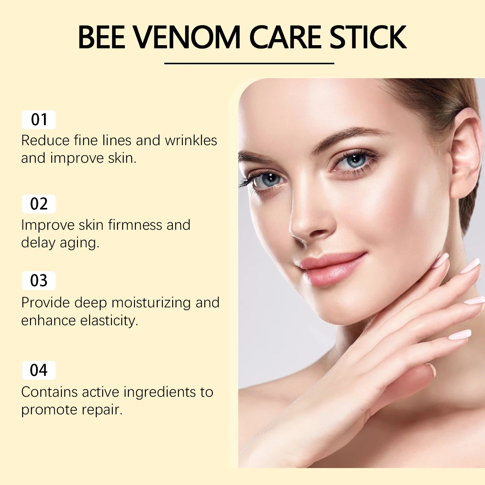 Bee Venom Neck Cream Stick – Collagen Lift & Tighten 40g