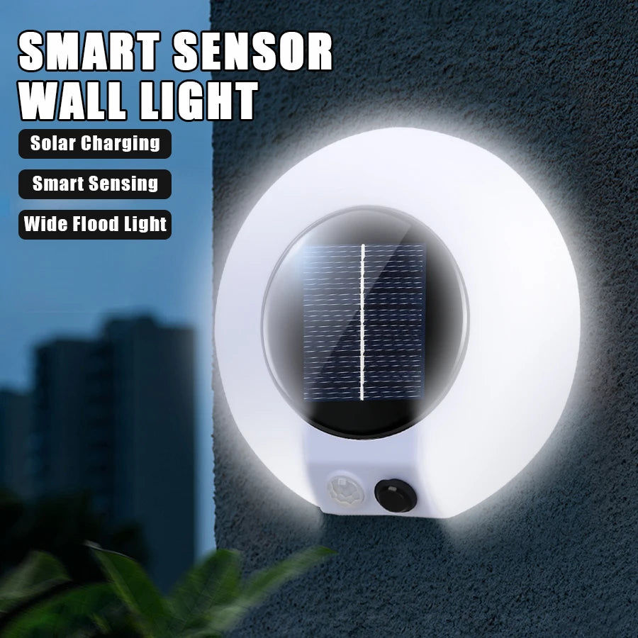 20 LED Solar Motion Sensor Wall Light | IP65 Outdoor Garden