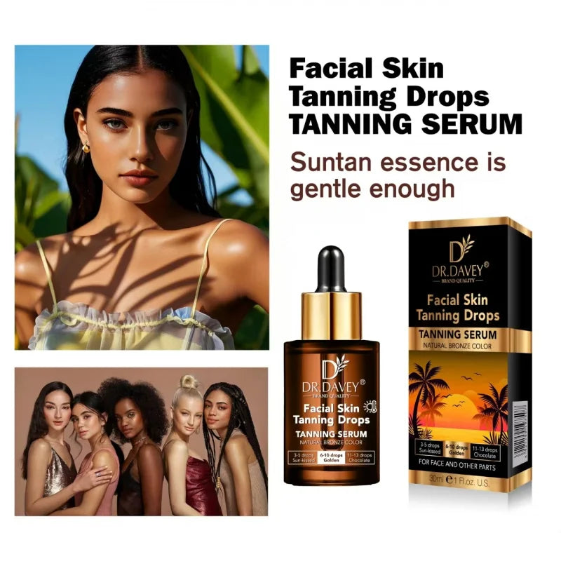 DR.DAVEY Sunless Tanning Serum 2×30ml | Bronzing & Moisturizing