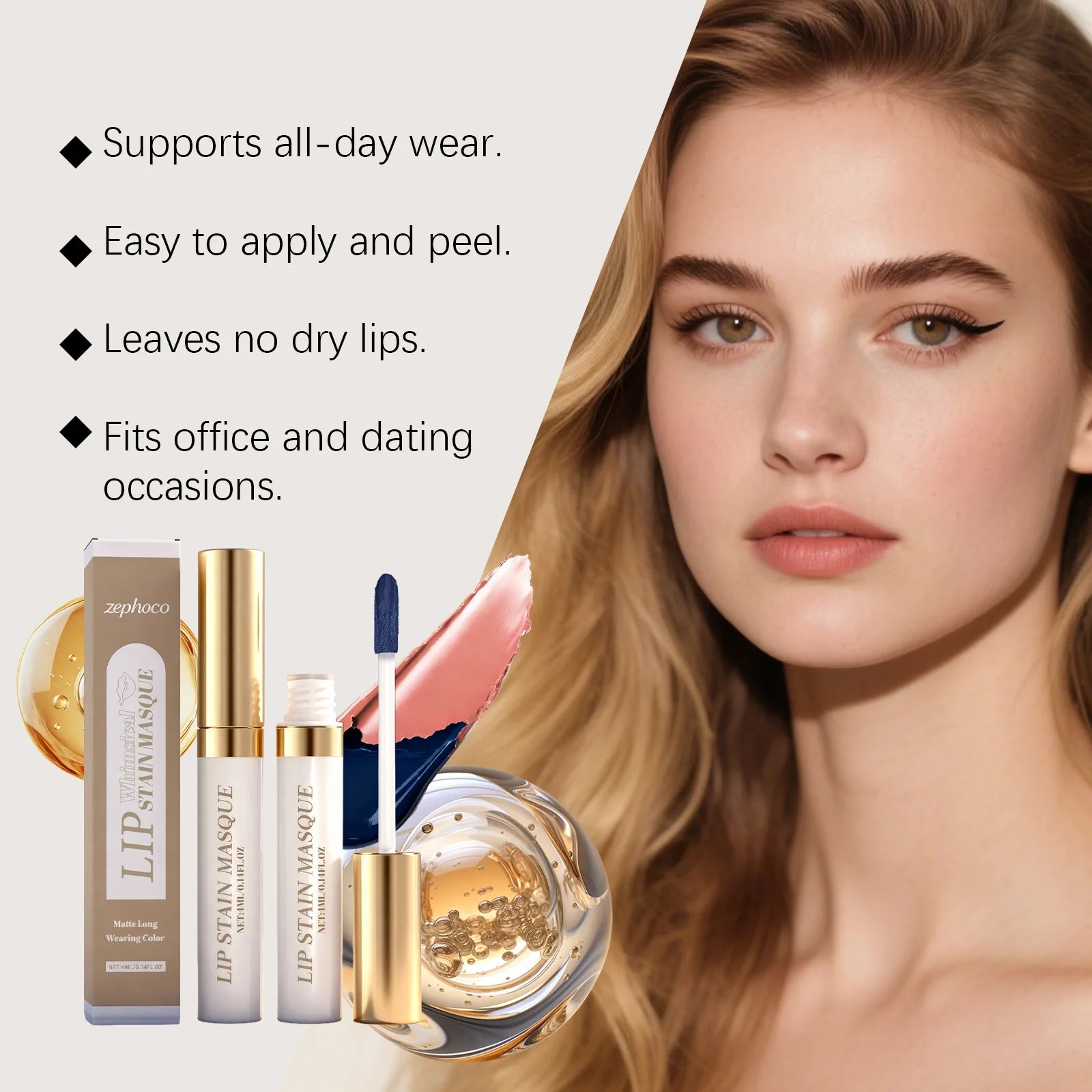 Silky Smooth Matte Peel Off Lip Gloss Moisturizing Plumping Natural Color Long Wear Volumizing Full Pout Lipstick Oasis Select