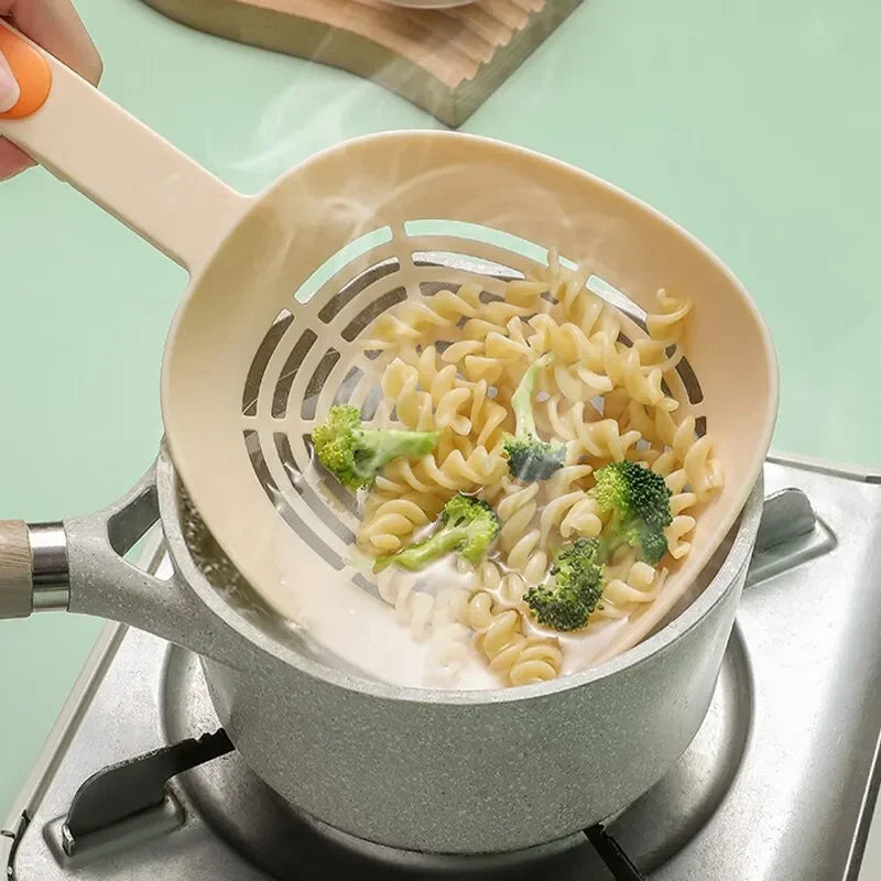 Leak Kitchen Pasta Spoon Fishing Dumplings Long Handle Food Grade High Temperature Resistant Spaghetti Large Funnel Oasis Select
