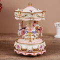 Luminous Carousel Music Box Music Box for Little Girl Princess Classmate Girl Heart Girl Birthday Gift Music Box Oasis Select pink A