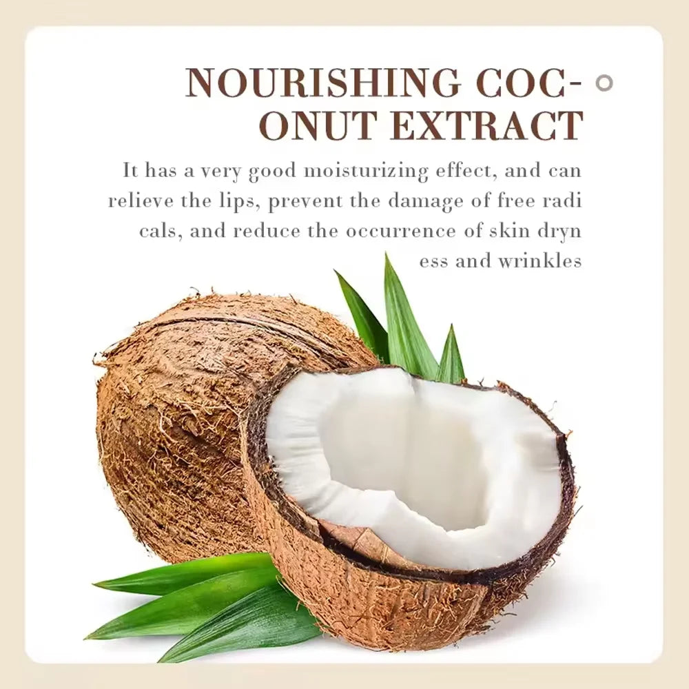 Coconut Lip Balm - Lasting Nourishment and Moisture for Men and Women - Daily Care Lip Balm Oasis Select