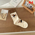 Funny Animal Cotton Socks Cartoon Dog Print Socks Autumn Winter Warm Sock Cute Couple Sock Oasis Select A4