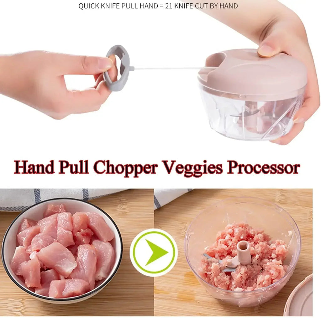 Manual Garlic Chopper 500/900ML Garlic Press Food Vegetables Cutter Meat Grinders Kitchen Gadgets Hand Mincer Garlic Masher Oasis Select