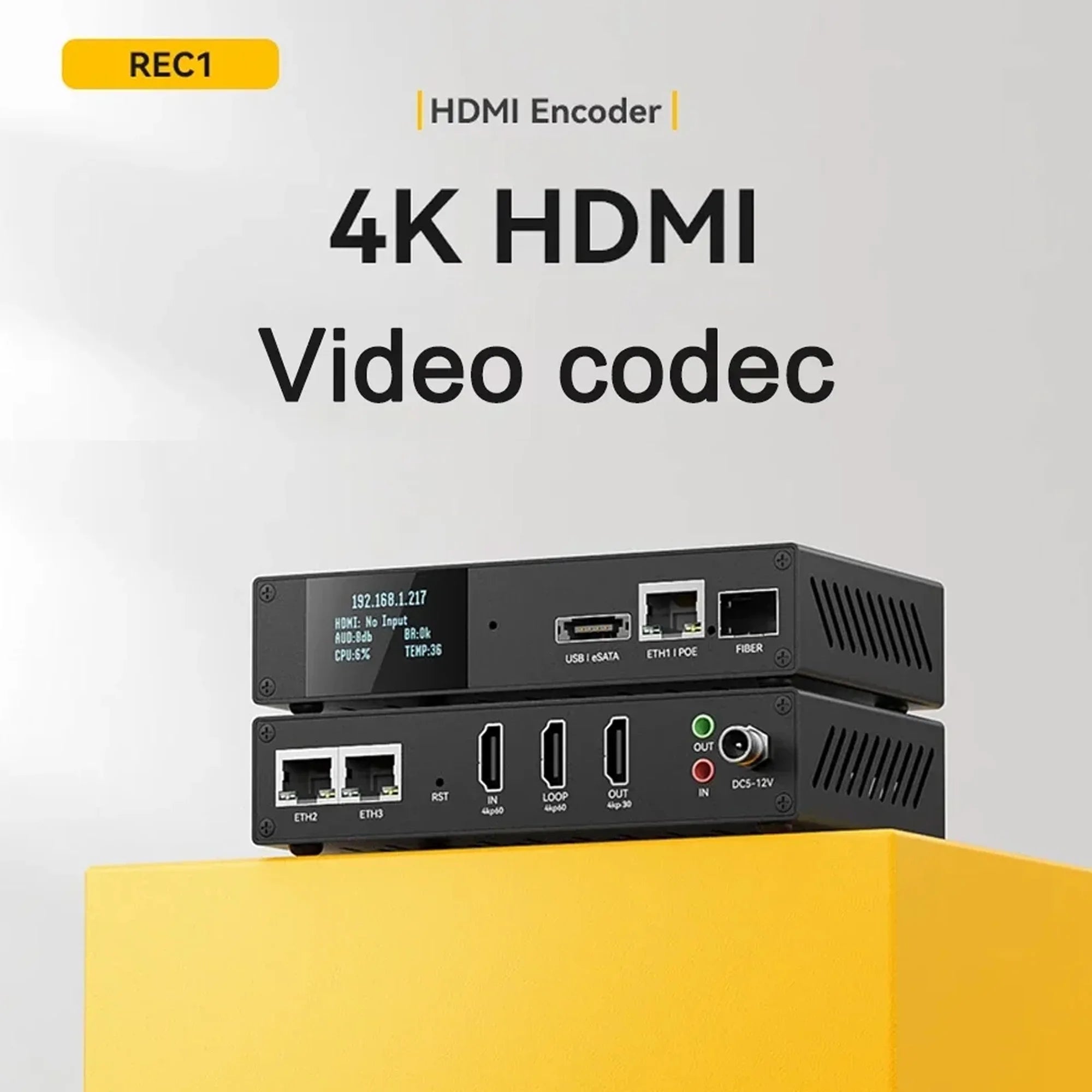 HD mini Encoder Decoder 4K P60 SRT NDI SRT High compression rate 1x4k@60 RTSP/RTMP/HTTP/HLS H.265+smartP Watermarked subtitles Oasis Select