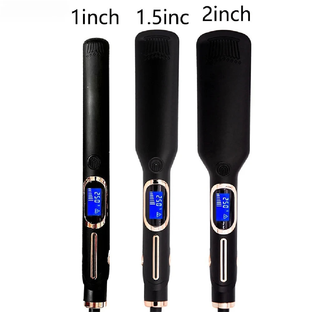 Hair Straightener 480F High Temperature Professional Wide Plates Irons MCH Hard Anodized Plate Treatment Hair Flat Iron Oasis Select