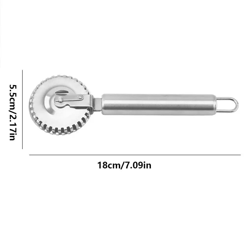 Stainless Steel Dumpling Embossing Cutter Wheel Hand-Cutting Baking Tool for Side-Embossed Biscuit Cookie Mold Pasta Dough Decor Oasis Select