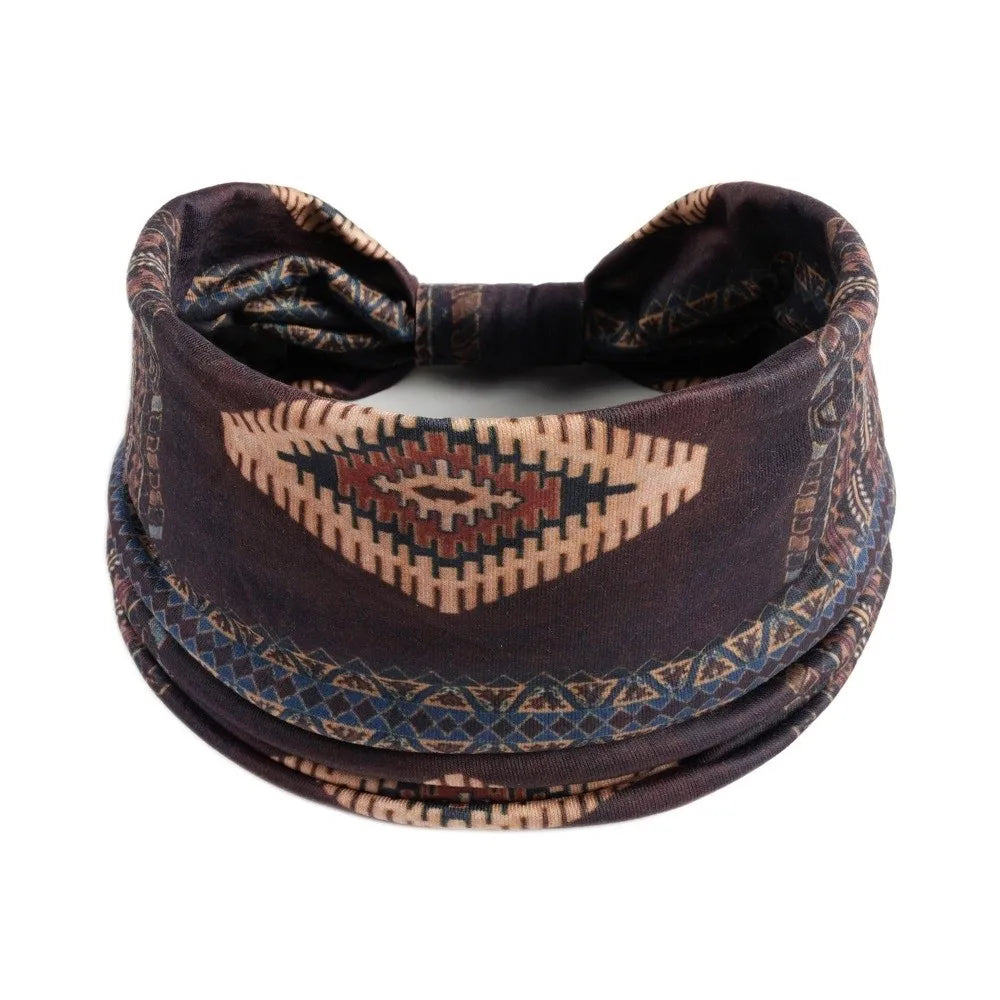 Soft Knot Boho African Headband Elastic Sweat Absorbent Wide Headbands Turban Headwrap Hair Accessories Oasis Select 8