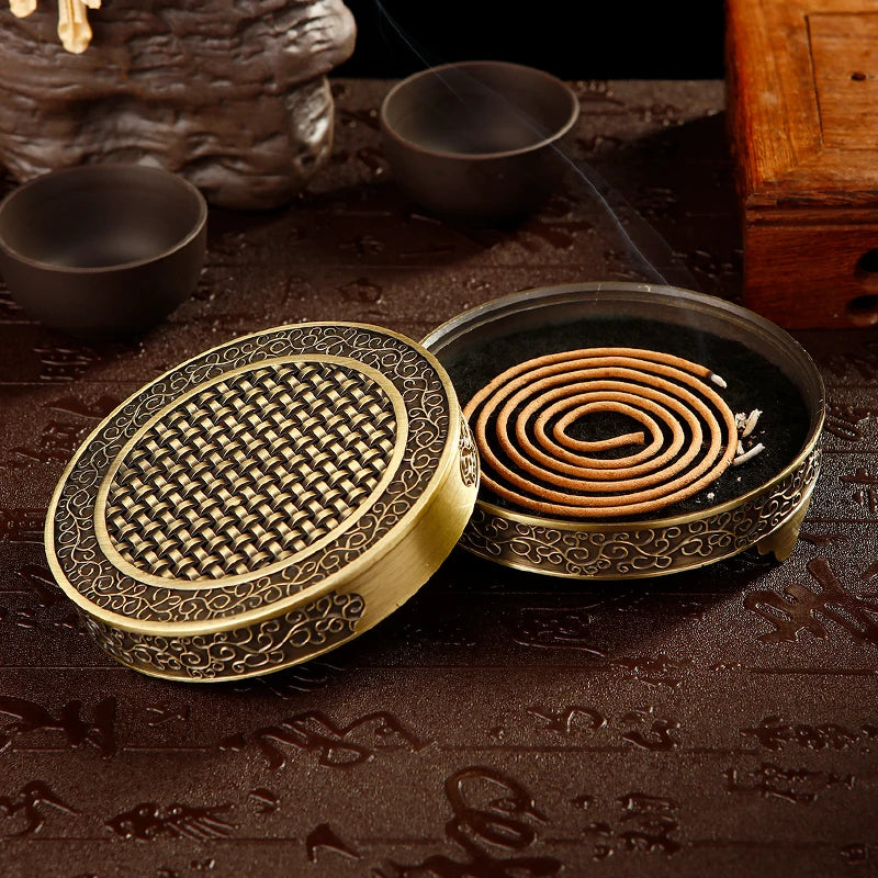 Fireproof Cotton Incense Stand Zinc Alloy Zen-like Indoor Incense Burner Sandalwood Incense Burner for Home Use Oasis Select