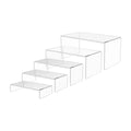 5pcs,Acrylic transparent display rack, multi-function storage rack, cosmetics, perfume, dolls, jewelry sorting rack Oasis Select 5-piece set