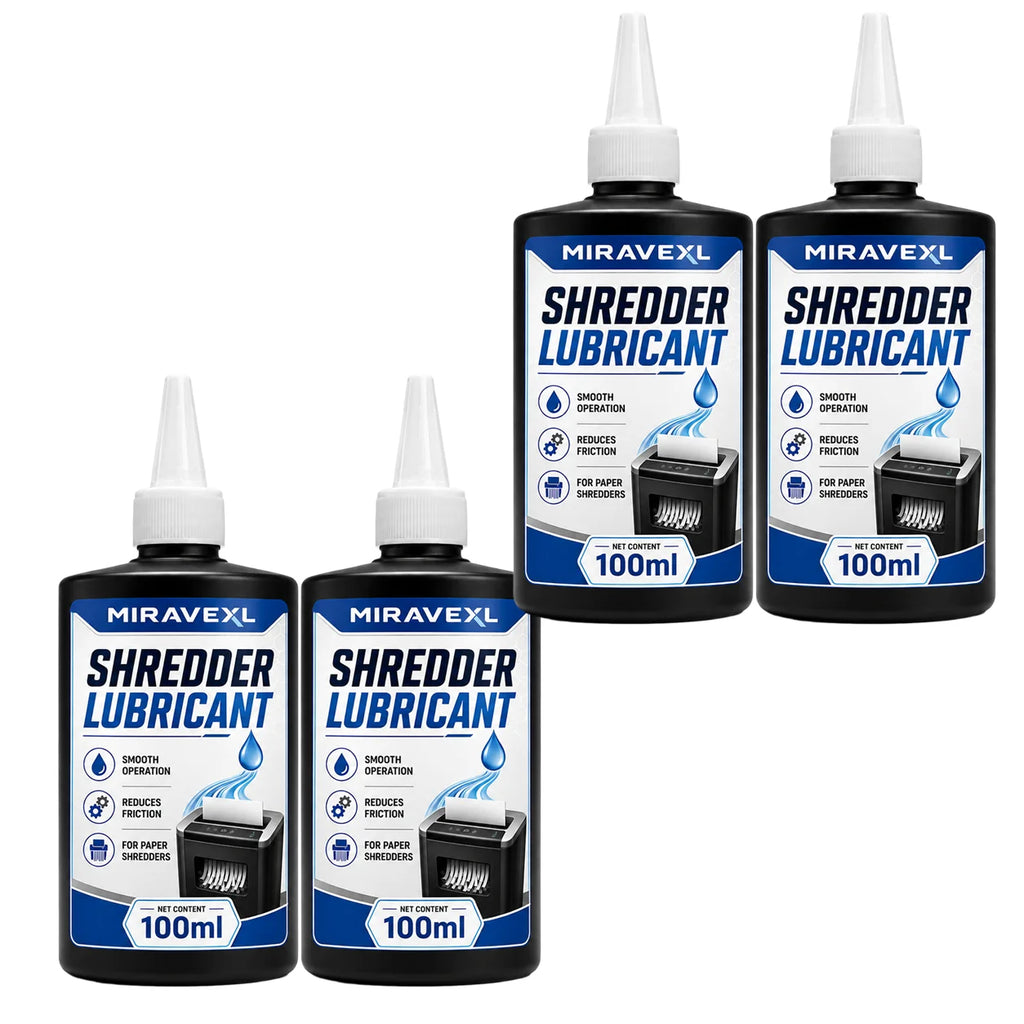 Paper Shredder Lubricant Oil, Blade Cutter Cleaner, Anti-Jam Formula, Smooth Quiet Shredding, Office Home Machine Care Solutions Oasis Select 4 Bottles