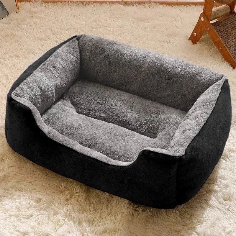 Winter Warm, All-season Plush Cat Pads for Cat and Dog Beds, Washable and Bite-resistant, Small, Medium and Large Dog Bed Pads Oasis Select Black S 43x30cm