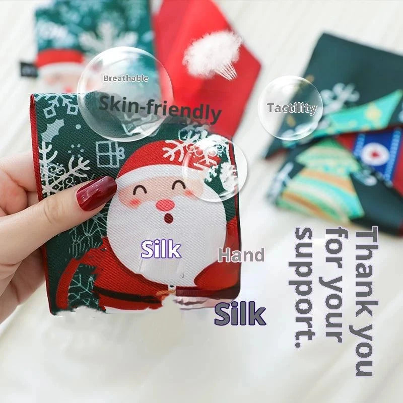 Christmas Scarf – Festive Hair, Bag & Gift Decoration Accessory