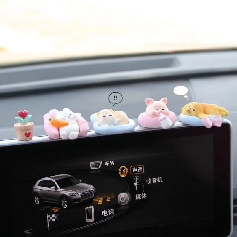 Cute Cars Accessories Funny Kawaii Animal Ornament Auto Central Control Screen Rearview Mirror Decor Car Accessories Interior Oasis Select