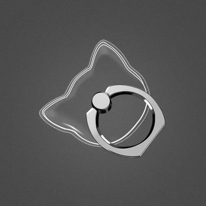 1/2/3Pcs Cell Phone Ring Holder Stand 360 ° Degree Rotation Clear Finger Grip Kickstand Compatible iPhones or Phone Case Oasis Select Cat