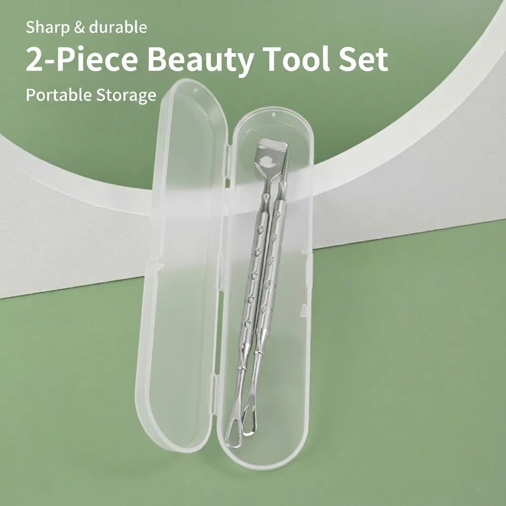 Stainless Steel Comedone Extractor & Blackhead Remover Kit