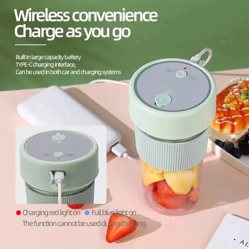 Wireless Mini Portable Blender Bottle – Smoothie & Juice Mixer