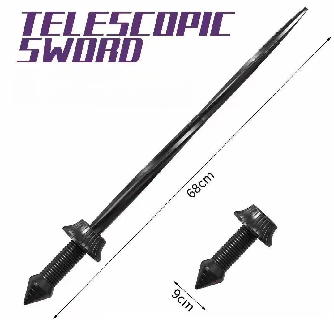 3D Printed Gravity Telescopic Sword Figurines Gravity Sword Creative Handmade Telescopic Toy Gift Model Art Trend Miniatures Oasis Select black