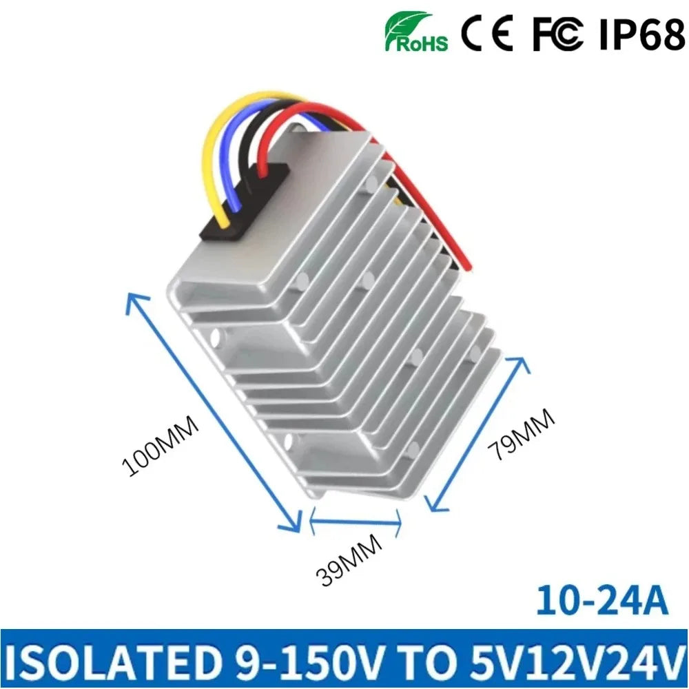 Isolated 72V to 24V 5V 12V 15A-25A 60V 48V 36V 24V 12V 100V Car Radio Speaker Regulator DC DC Buck Step Down Voltage Converter Oasis Select
