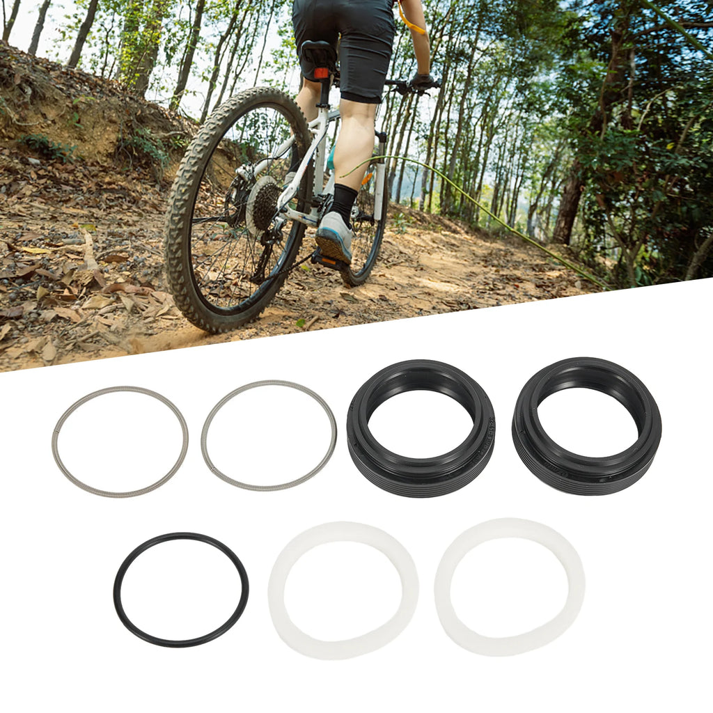 Spring Coil Fork Dust Seal Sealing Ring W/ Sponges 30 X 42mm 30-40mm For FOX/ROCKSHOX Rubber+Aluminum Alloy+Sponge Oasis Select