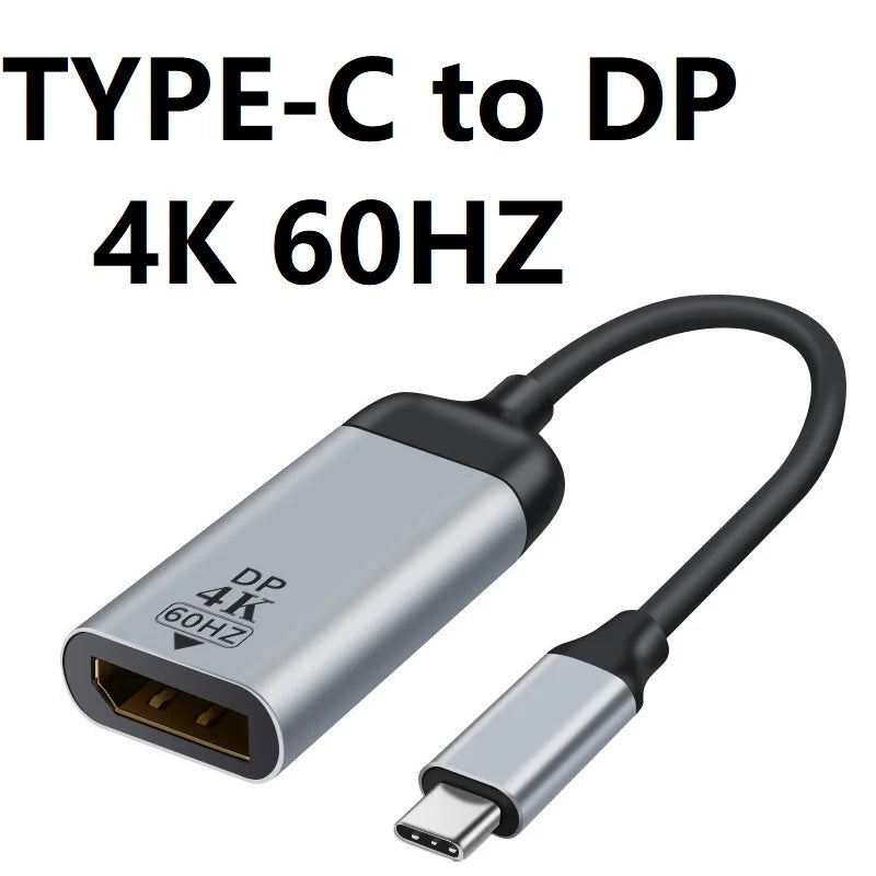 USB C Type C To 4K 8K HDMI HDTV USB C to DP DisplayPort miniDP VGA RJ45 Adapter For Laptop MacBook TV Box PS5 Switch iPad Galaxy Oasis Select C to DP 4K60HZ C