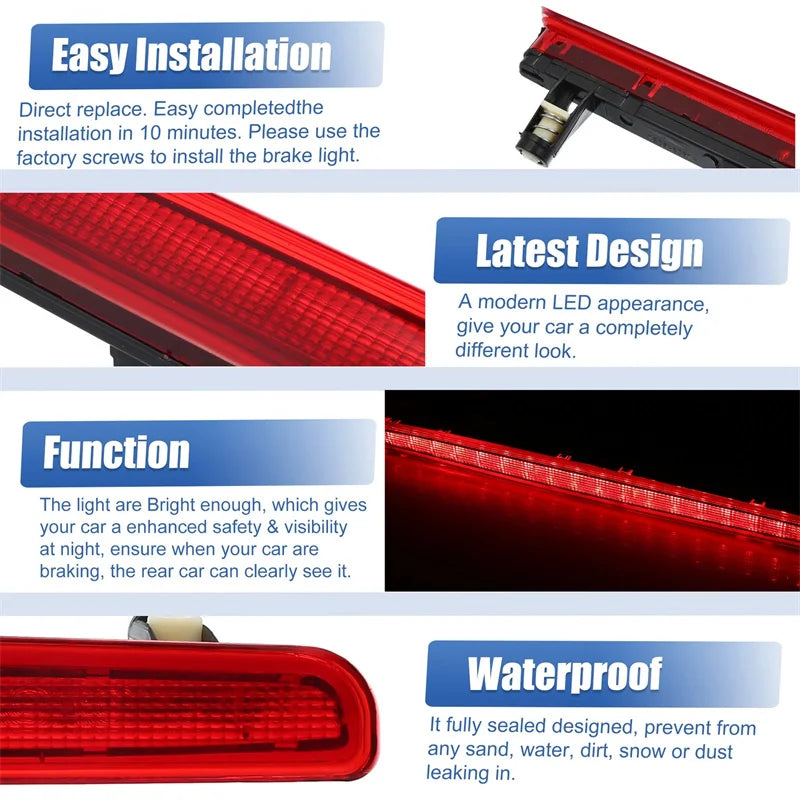 Third Brake Light For VW Transporter T5 2003-2015 7E0945097A LED High Level Mount Additional Rear Tail Stop Signal Warning Lamp Oasis Select