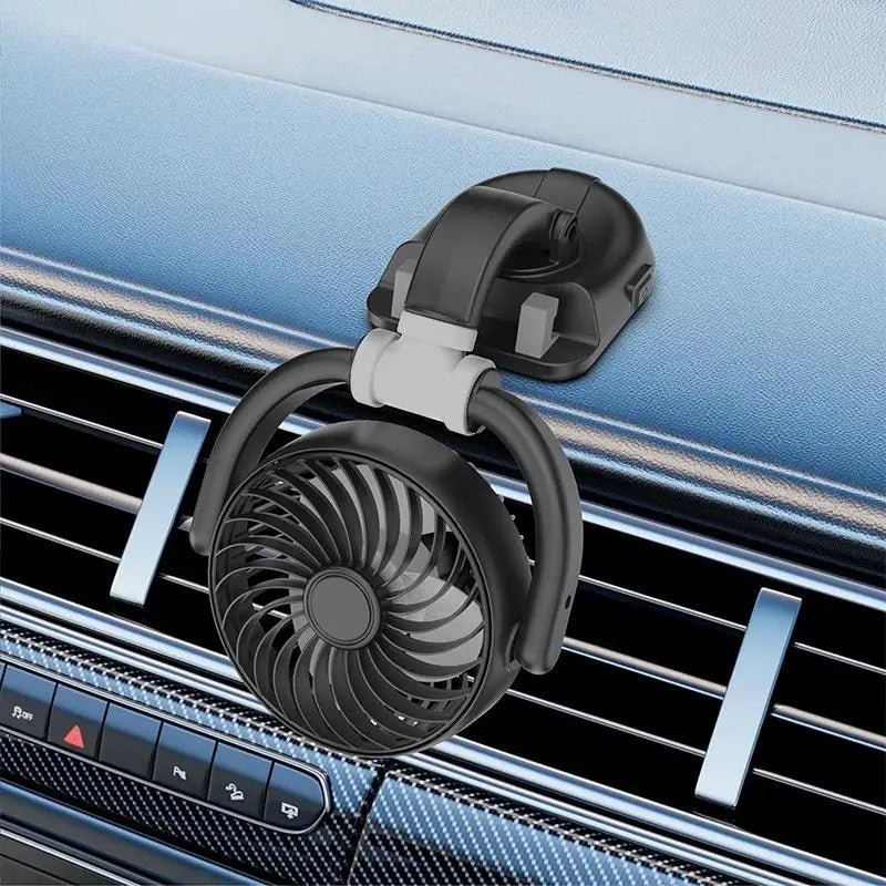 Air Vent 3 Speed 5V 1A Car USB Cooling Fan 360 Degree Adjustable Air Outlet Car Fan 5-Blade Low Noise For Car Truck SUV Sedan Oasis Select A2