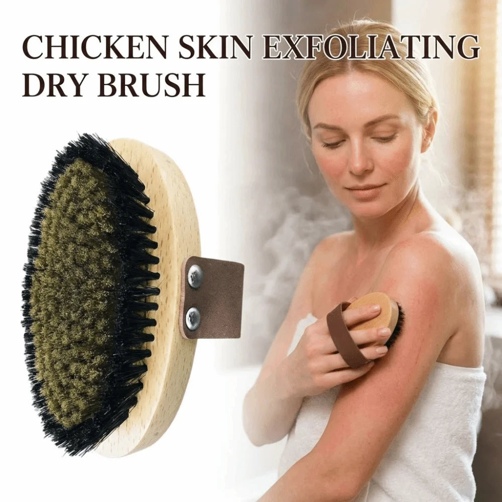 Wood Copper Wire Dry Body Brush – Exfoliating & Massage