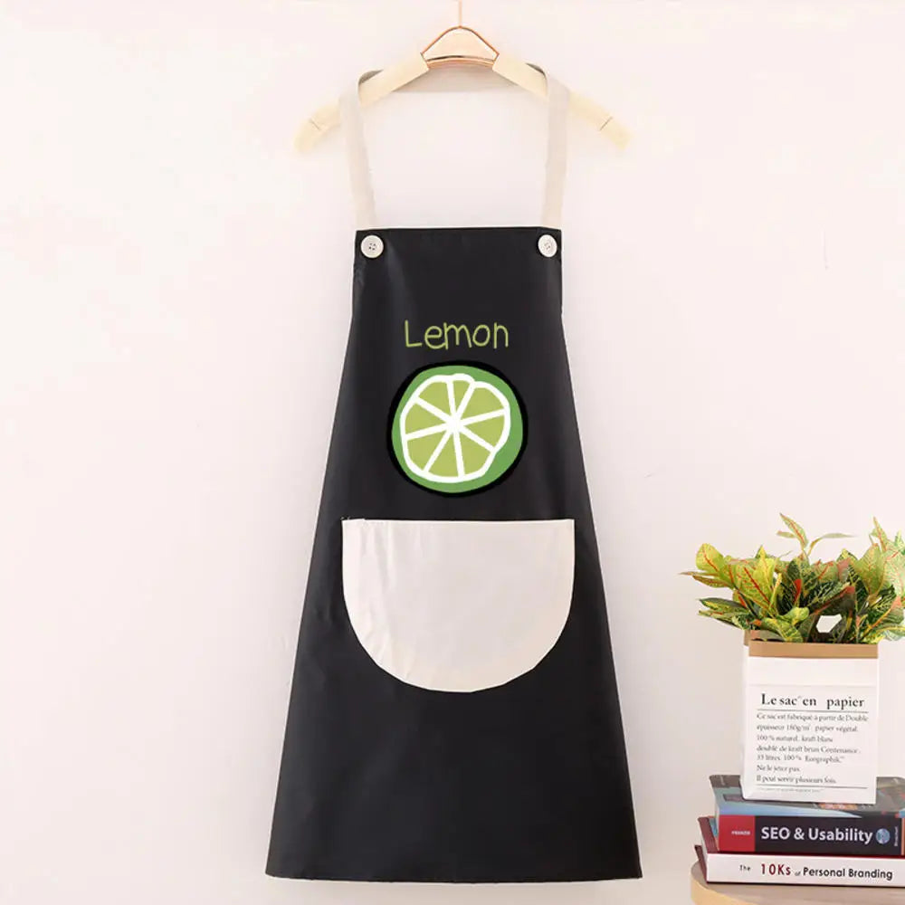 Cute Flower Kitchen Household Oil-Proof Cooking Apron For Women Children Men Kitchen Waterproof Adult Coffee Baking Accessories Oasis Select 13 CHINA