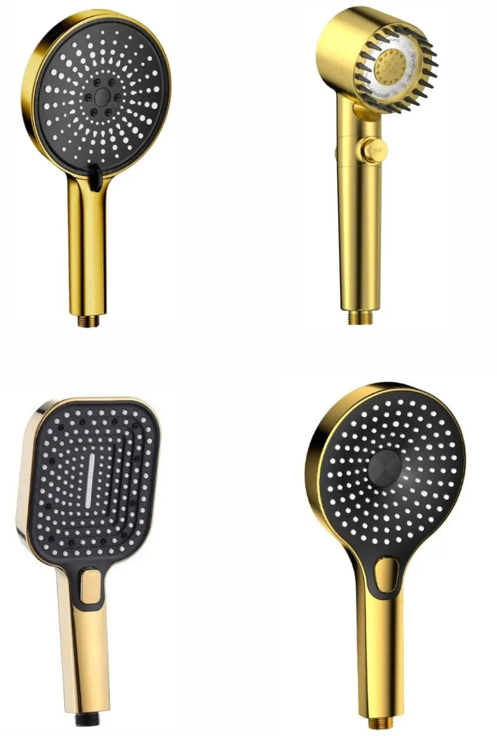 Upgraded Gold Big Panel Large Flow Shower Head Multi Function Adjustable Shower Head High-pressure Water-saving Handheld Shower Oasis Select