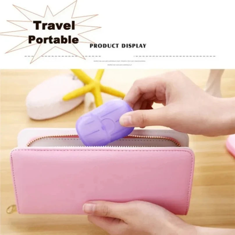 Portable Soap Paper Disposable Travel Camping Mini Cleaning Soaps for Washing Cleaning Hand for Outdoor Hiking Outdoor Supplies Oasis Select