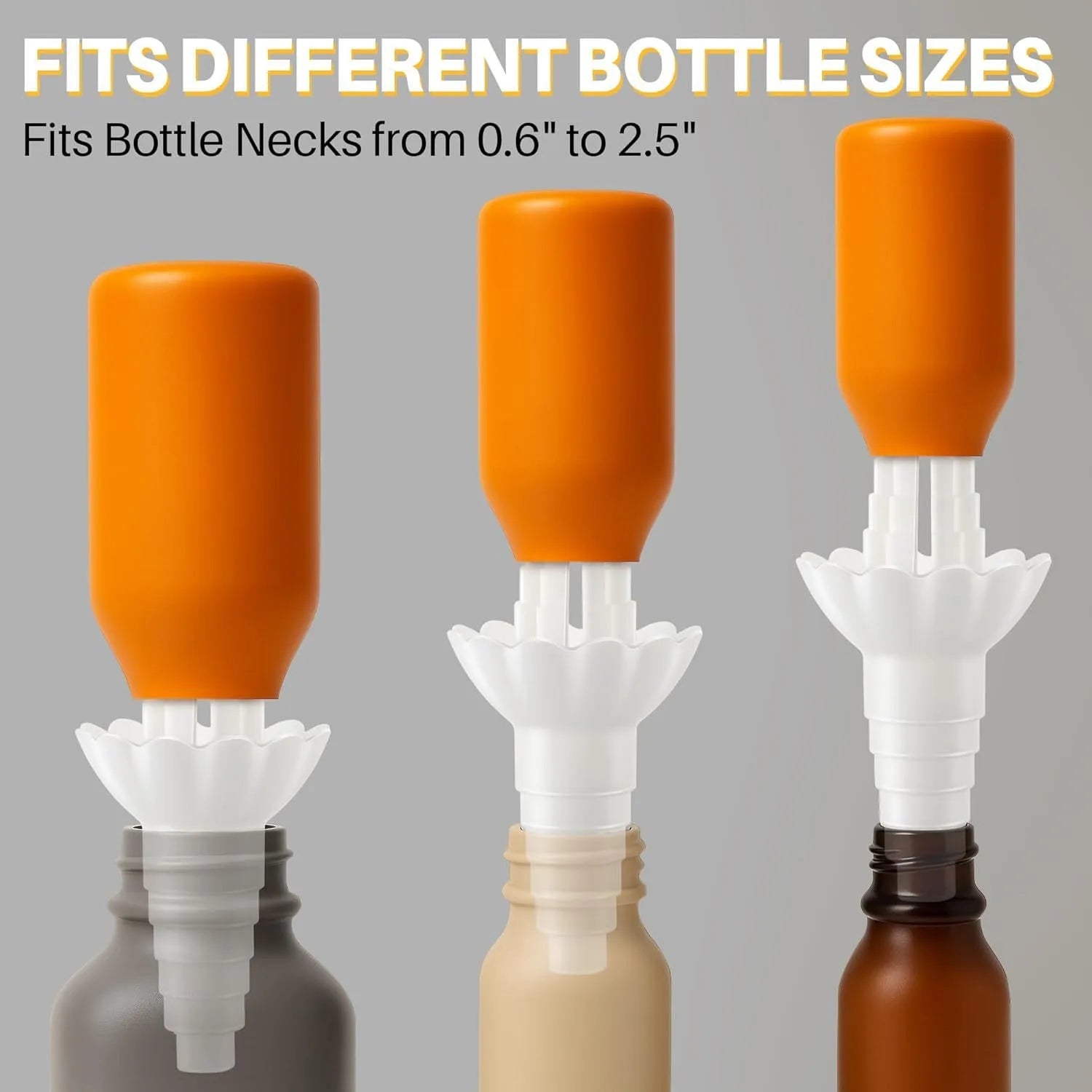 Universal Bottle Emptying Kit - Reusable Liquid Transfer Connector with No Waste Funnel Adapter, Compatible with Soap, Shampoo Oasis Select