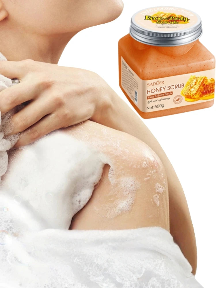 SADOER 500g Honey Extract Exfoliating Body Scrub