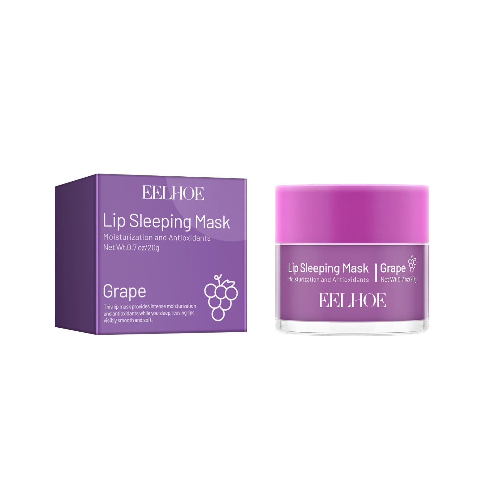 Reduce Lip Wrinkle Line DayNight Repair Lip Balm for Dry Chapped Cracked Dry Lips Moisturizing Hydrating Lip Mask for Women Men Oasis Select Grape